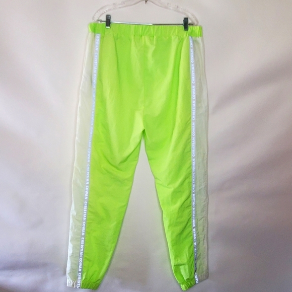 ASOS Design x Christian Cowan Tracksuit Size 12 Nylon Jacket and Joggers Neon - Picture 9 of 16